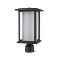 thumbnail image 5 of Bel Air Lighting Shaakar Black Outdoor Lamp Post Lantern Mount w/Frosted Glass, 5 of 6