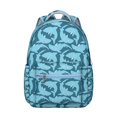 thumbnail image 1 of Vintage Retro Shark Student Backpack Durable Waterproof Composite Oxford Cloth with Nautical Sea Life Artwork, Breathable Padding, Adjustable Straps for School and Daily Use, 1 of 4