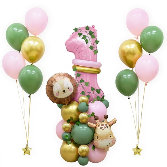 Set de globos con forma de animal Wuokkig Jungle Safari, de Party Supplies