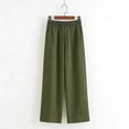 thumbnail image 5 of Hueook Women's Sweatpants Barrel Y2k Loose Casual and Linen Drawstring Pants with Pockets Green 3X, 5 of 5