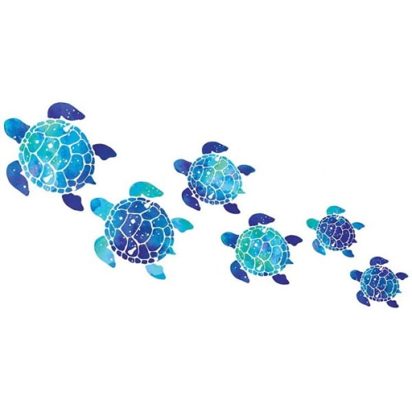 HOPPY POND WALL STICKERS 40 New Turtles Butterflies Decals Bathroom Decorations 