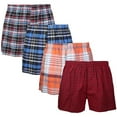 thumbnail image 2 of Falari 4-Pack Men's Boxer Underwear Shorts 100% Cotton Assorted-09 XX-Large, 2 of 6