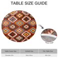 thumbnail image 6 of Elasticized Round Tablecloth Bohemian Floral Pattern, Secure Fit for 52-56 Inch Tables, Vibrant Table Cover for Indoor Outdoor Use, 6 of 7