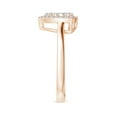 thumbnail image 3 of ANGARA Natural 0.19 Ct. Diamond Halo Ring in 14K Rose Gold for Women (Ring Size: 11.5), 3 of 9