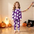 thumbnail image 5 of JUMEYU Halloween Toddler Pajamas Girl Boys Pajama Set Kids Long Sleeve Printed Sleepwear for Kids Nightwear Pjs Set 2T 3T (Purple,2-3 Years), 5 of 9