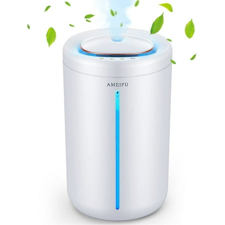 

4.5L Humidifiers for Large Room Bedroom Top Fill Humidifier Quiet Cool Mist Humidifiers for Home Baby Nursery 40 Hours Run Time Easy to Clean Optional Blue Nightlight Auto Shut OFF