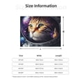 thumbnail image 5 of Rateoe Astronaut Cat Pattern Flannel Throw Blanket, Ultra-soft Blanket for Bed, Couch, Car, Hypoallergenic Anti-pilling blanket-50"x40"(Horizontal), 5 of 6