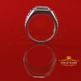 thumbnail image 5 of King of Bling's 925 Sterling White Silver 0.75ct Cubic Zirconia Square Men's Big Ring Size10, 5 of 12