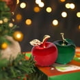 thumbnail image 3 of Crystal Apple Decoration Festive Holiday Birthday Valentine's Day Gift Car Ornament Tabletop Home Decor Accent Collectible Figurine 2 inch Green, 3 of 5