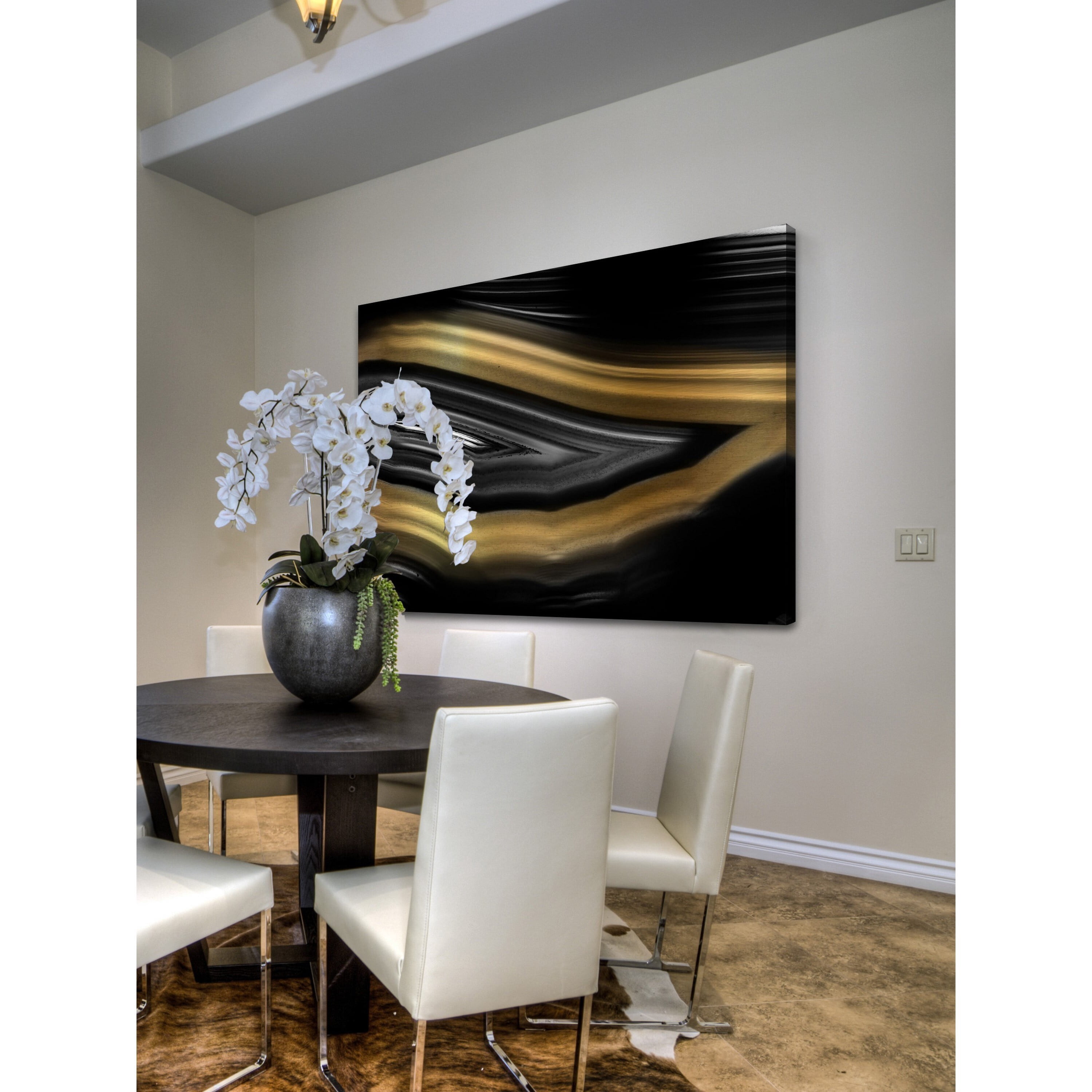 MARMONT HILL  - 'Gold Wink' Painting Print on Wrapped Canvas - Multi-Color 36 x 24