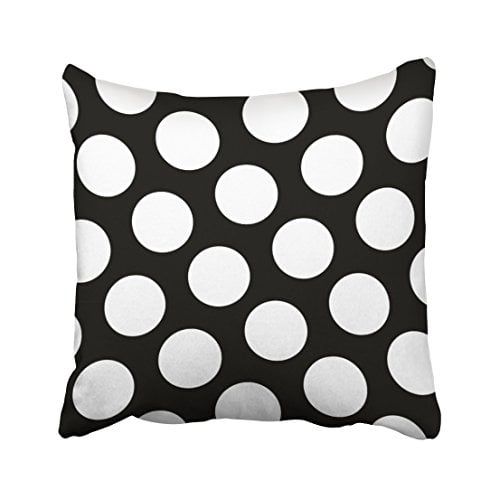 RYLABLUE Decorative Big Black and White Polka Dots Throw Pillows Decorative Pillowcase Throw Pillowcase Cushion Covers Size 18x18 inches Two Side Walmart