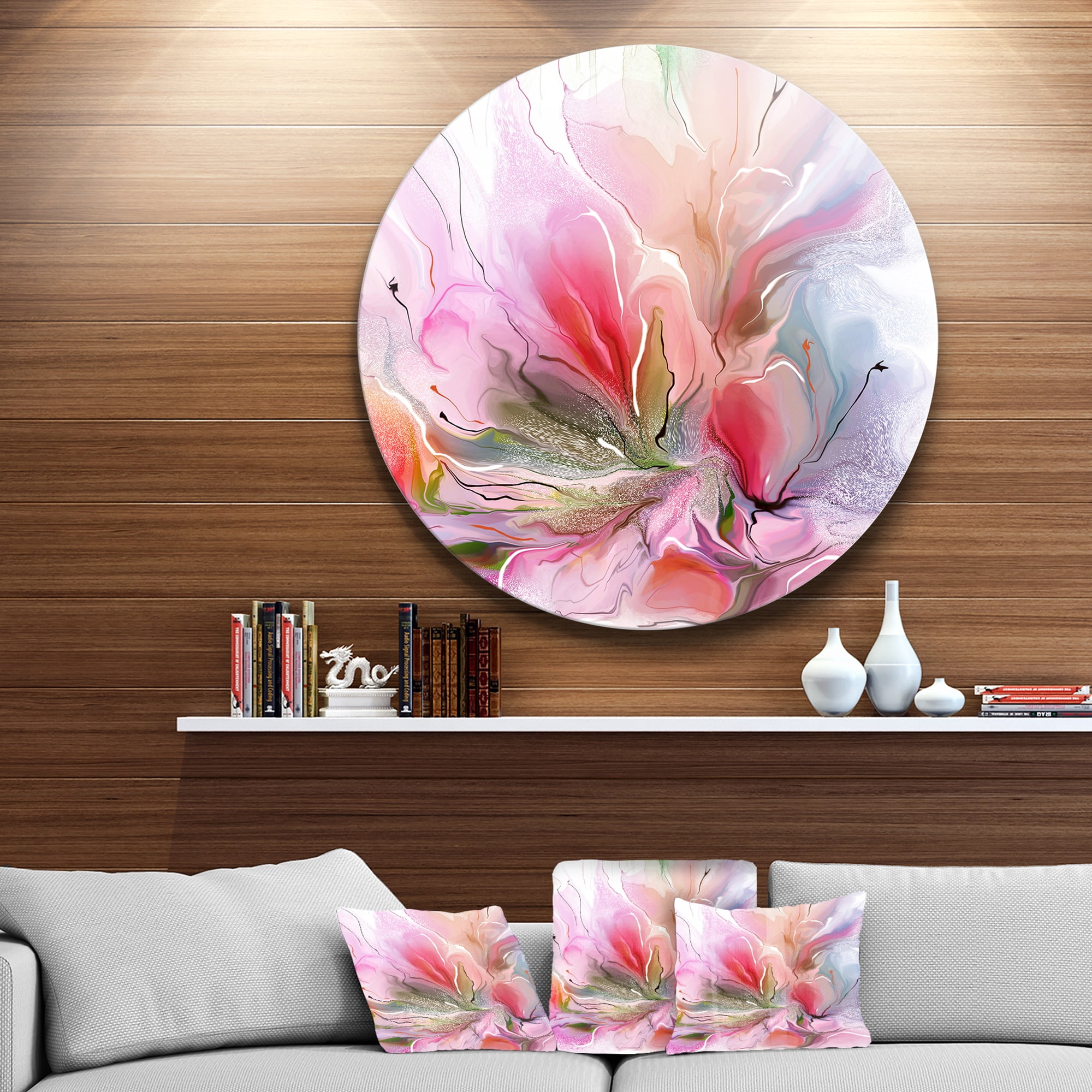 Designart 'Lovely Painted Floral Design' Extra Large Floral Wall Art