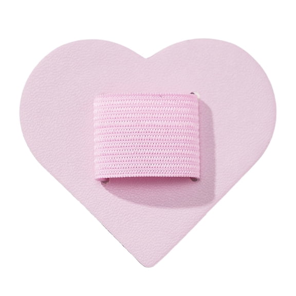 Ljudmp Women's Felt Hair Band Pad With Elastic Band For Making Tea Party Headbands Decorations Handmade DIY Pink Heart