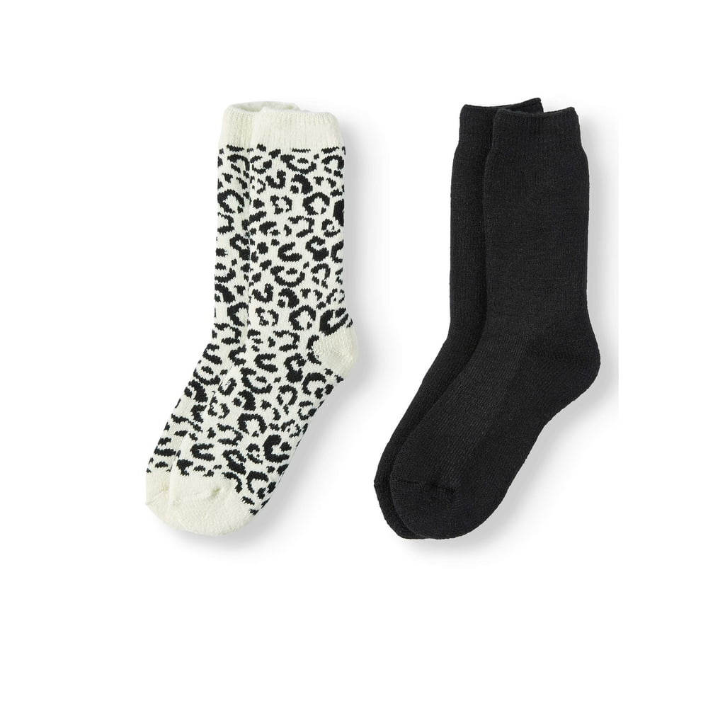 Hot Feet - Hot Feet Women's 2 Pairs Heavy Thermal Socks - Thick ...