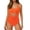 Orange, variant on One Piece Swimsuit for Women Cutout High Waisted Bathing Suit Wrap Tie Back Monokini Tummy Control Performance Swimwear