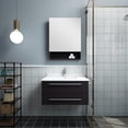 thumbnail image 3 of Fresca Lucera 30" Espresso Wall Hung Undermount Sink Modern Bathroom Vanity with Medicine Cabinet, 3 of 7