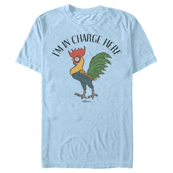 T-Shirt pour Hommes Moana Hei Hei Charge - Blue Clair - 2X Large