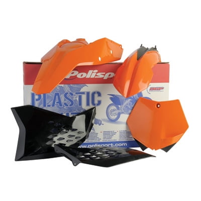 KTM XC 150/200/250/300/450/505 XCF 2008-2011 Orange/Black Polisport Plastics Kit 