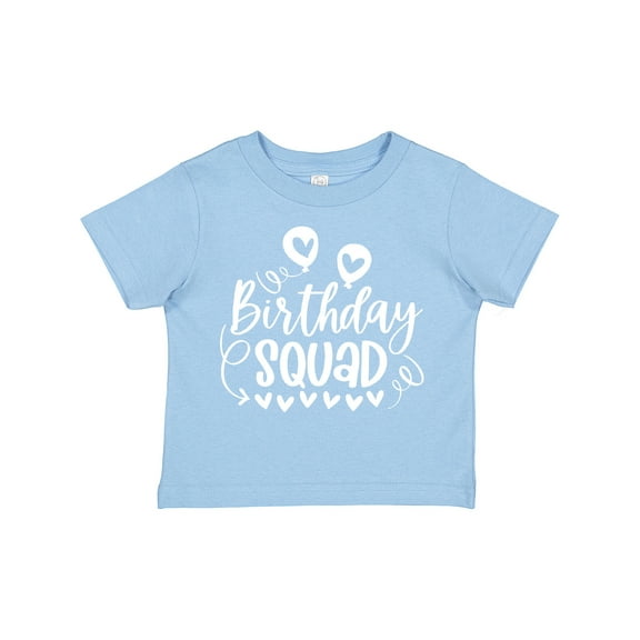 Inktastic Birthday Squad Cute Balloons and Hearts Boys or Girls Toddler T-Shirt