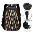 thumbnail image 3 of Balery Colorful Fishing Lures Mochila con carga USB para hombre y mujer - Mochila impermeable y antirrobo para portátil con puerto USB para viajes, trabajo, estudios y universidad, 3 of 7