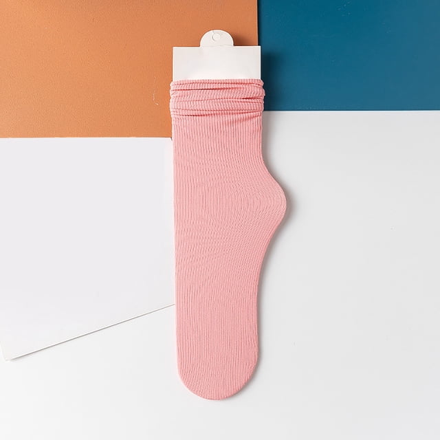 Chaussettes Rouges 24 Couleurs Glace Chaussettes Glace Chaussettes d'Été Fines pour Femmes Chaussettes pour Femmes Sensation de Fraîcheur Toutes les Modes Bas Mi-Mollet Velours Respirant Chaussettes à Poil 1 Pce
