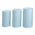 thumbnail image 4 of Mornei 3 Pieces Cylinder Pedestal Stands Slipcovers,Cylinder Plinth Stand Covers Plinth Blue, 4 of 9