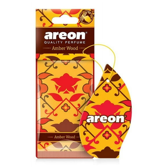 AREON Orient Car Air Freshener I Oriental Perfume Hanging 2D I Amber Wood Scent (Pack of 3)