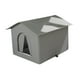 thumbnail image 3 of Casa para gatos al aire libre, cama para perros, casa para perros, refugio cálido y aislado para gatos callejeros Gris S, 3 of 8