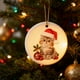 thumbnail image 3 of cpengpj Acrylic Christmas Cat Pendant Ornament with 3D Effect, 8cm Car Hanging Decor, Ideal Gift for Christmas, 3 of 5