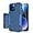 Blue/Navy, variant on for iPhone 15 Pro Max Phone Case, and Glass Screen Protector, Dust-Proof Port Cover, Full Body Non-Slip Wear-Resistant Rubber Protection, Black/Black
