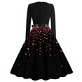 thumbnail image 3 of Fgvctg Valentine's Day Dresses for Women Fashion Long Sleeve Vintage Cocktail Dress Lightweight 1950s Dresses Romantic Cute Heart Print Date Night Outfits Crewneck Clothes Dark Blue M, 3 of 4