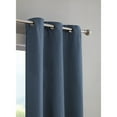 thumbnail image 2 of Henley Faux Linen Room Darkening 76 x 96 in. Grommet Curtain Panel Pair, Indigo, 2 of 3