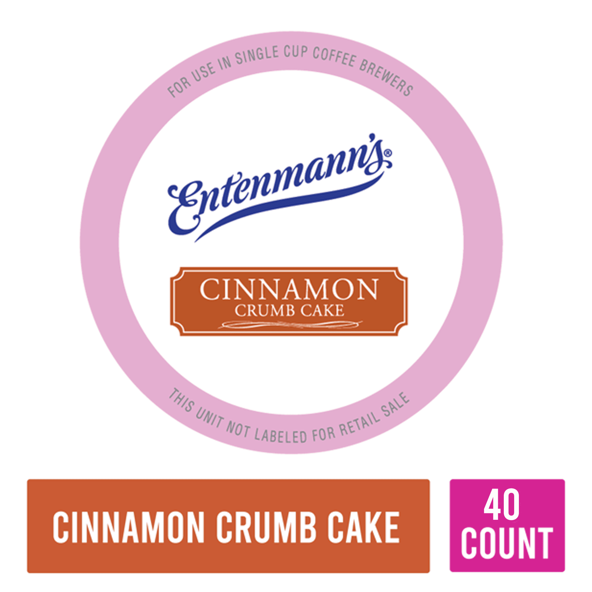 Entenmann's Cinnamon Crumb Cake Coffee 40 Cups