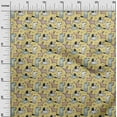 thumbnail image 3 of oneOone Viscose Chiffon Medium Yellow Fabric Dog Quilting Supplies Print Sewing Fabric By The Yard 42 Inch Wide, 3 of 6