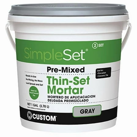 Building Products CTTSG1-2 1 Gallon Thin Set Mortar, Gray