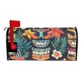 thumbnail image 3 of Tropical Totem Mask Flower Mailbox Covers Magnetic Post Box Cover Wraps Standard Size 21"x18" Waterproof Home Garden Yard Outside Decor, 3 of 9