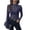 Navy #21, variant on Sheer Top Women Mock Neck Long Sleeve Tops Summer 2026 Y2k Lightweight Petite Blouses Polka Dots Fitted Shirts M