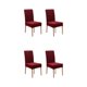 thumbnail image 4 of Wosthever 2 fundas para sillas suaves y agradables a la piel, cinturón elástico para comedor, sin derramamiento, boda, vino tinto, 2 uds. Vino rojo 2 piezas 2piezas, 4 of 6