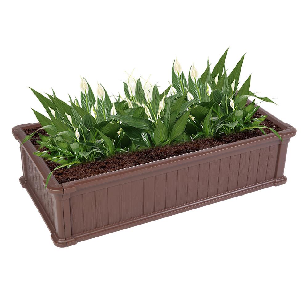 SalonMore Plastic Raised Garden 4 ft.x 2 ft. Planter Box