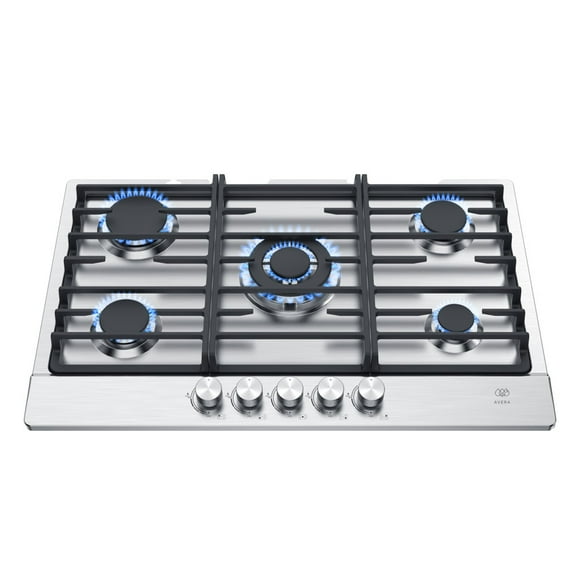 Parrilla De Gas 5 Quemadores Empotrable AVERA AI5 En Acero Inoxidable Estufa de Mesa