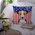 thumbnail image 3 of Carolines Treasures Flag and Jack Russell Terrier Fabric Decorative Pillow 14Hx14W multicolor, 3 of 4
