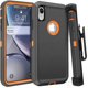 thumbnail image 1 of Funda para iPhone XR, funda protectora resistente con clip para cinturón Xmon [a prueba de polvo] [a prueba de golpes] Compatible con Apple iPhone XR [6.1 pulgadas] (negro/, 1 of 5
