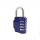thumbnail image 1 of Candado de combinación mecánica de 4 diales, sin llave, antirrobo, de aleación de zinc, universal, para gabinete, caja de herramientas, color azul, 1 of 1