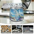 thumbnail image 6 of Yayeee Ashtray with Lid for Cigarette Smokeless Stainless Steel Home Ash Holder, Crystal Ocean, 6 of 7