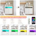 thumbnail image 3 of Ktaxon 4 Drawer Dresser with LED Lights and Charging Station, Wide Chest of 4 Drawers with Visible Top Drawer, Storage Cabinet, White Dresser for Bedroom, Living Room, Hallway, 3 of 9