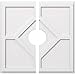 thumbnail image 3 of Ekena Millwork CMP28EY2-06000 28 in. OD x 6 in. ID Square Embry Architectural Grade PVC Contemporary Ceiling Medallion - 2 Piece, 3 of 3