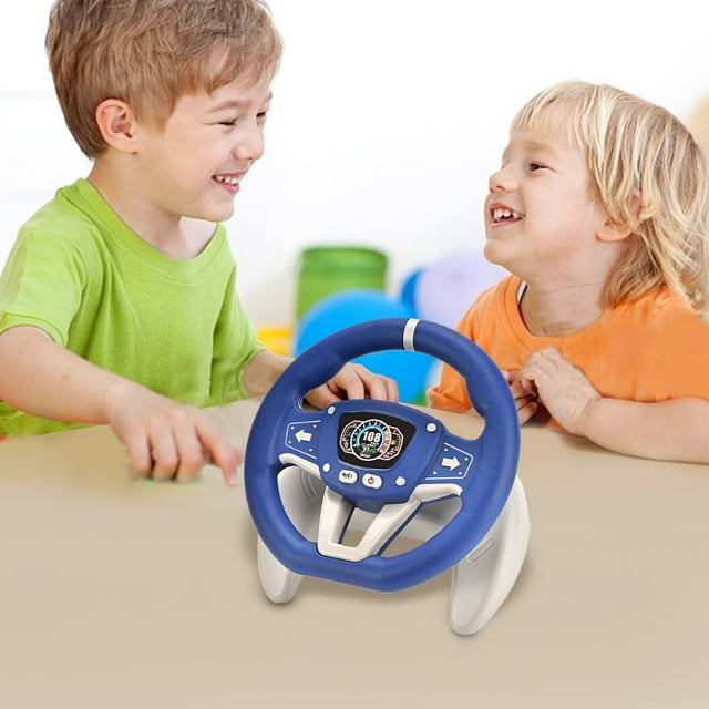 SPOORYYO Children's Puzzle Racing Wheel with 360 Degree Rotation Traffic Knowledge Sounds and Strong Suction Cup