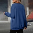 thumbnail image 2 of VISALY Pullover Crewneck Sweatshirt for Womens Plus Size Sweatshirts Casual Pullover Long Sleeve Shirts Soft Comfy Loose Fit Top Tunic Sweatshirts Lightweight Sweatshirt Blue Xxl, 2 of 8