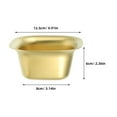 thumbnail image 2 of Raindrops 1Pack Golden Condiment Sauce Bowl 12.5x8.0x6.0in 304 Stainless Steel Heat Resistant for Indoor Barbecues, 2 of 8