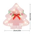 thumbnail image 2 of Metal Hanging Christmas Tree Wind Spinner - Festive Neon Light Design with Red Bow & Green Leaves for Yard & Garden Decor, 2 of 7